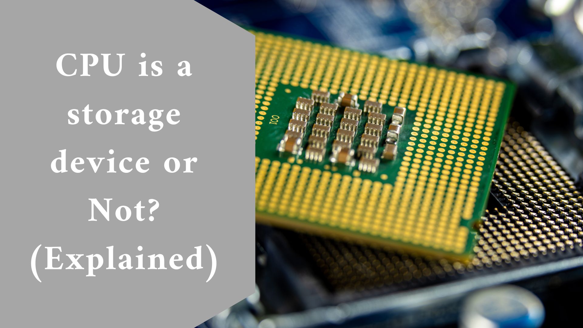 CPU is a storage device or Not? (Explained)
